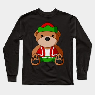 Elf Teddy Bear Long Sleeve T-Shirt